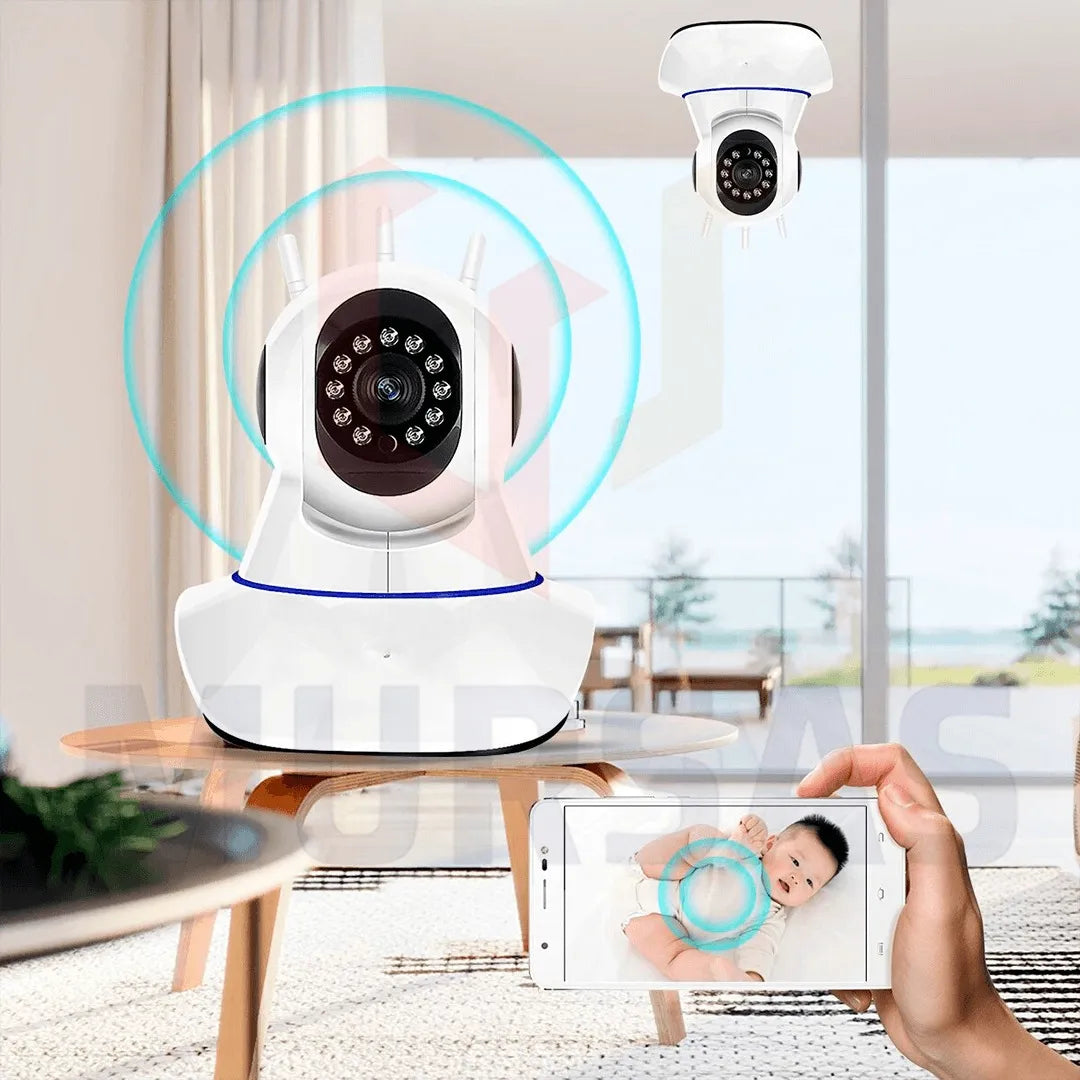 CAMARA DE SEGURIDAD WIFI 3 ANTENAS ROBÓTICA